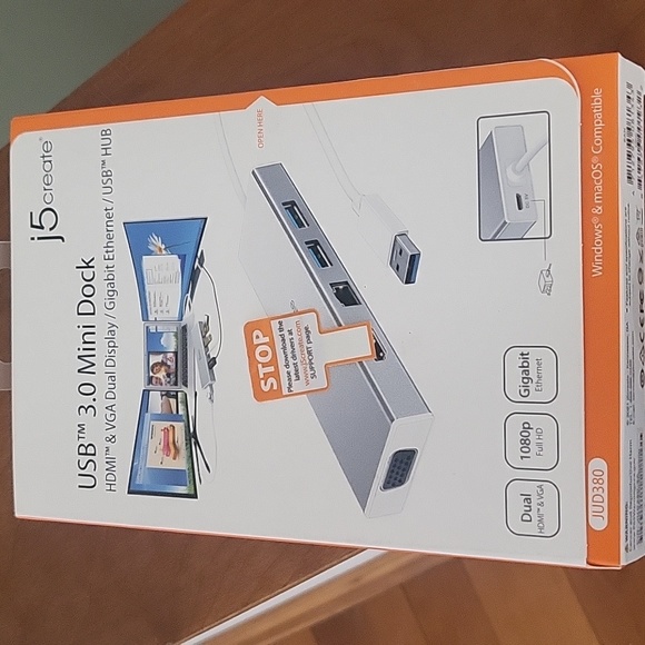 Universal USB Docking Station 3.0 Mini Dock From J5Create - Picture 2 of 7